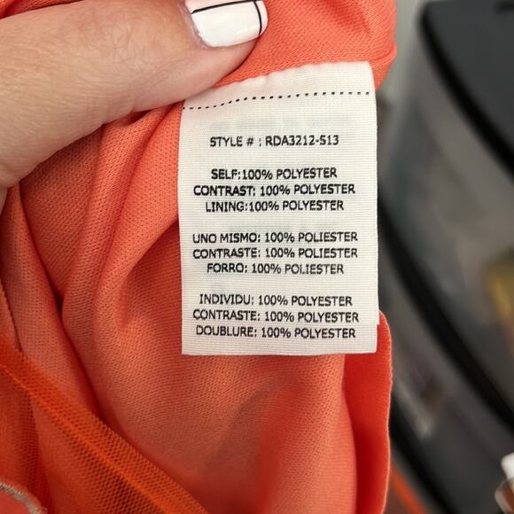 Ryu Orange Sleeveless With Leaf Embroidery Size Small - Picture 9 of 10